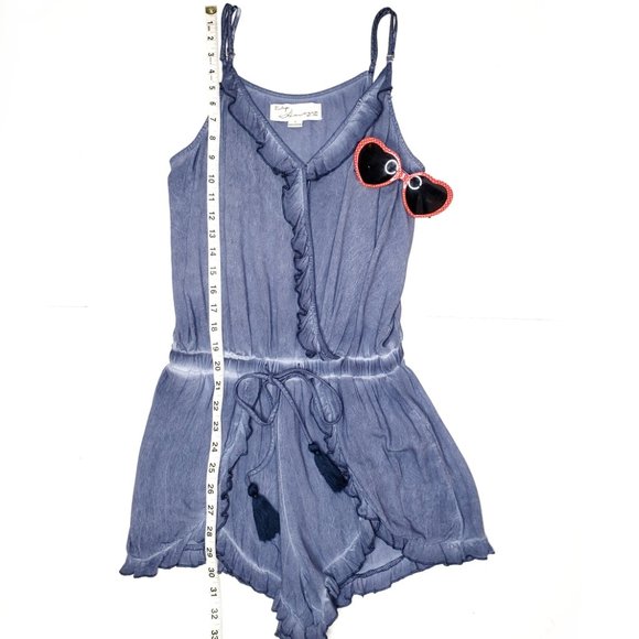 Vintage Havana Spaghetti Strap Romper with ruffles, M - Picture 7 of 10